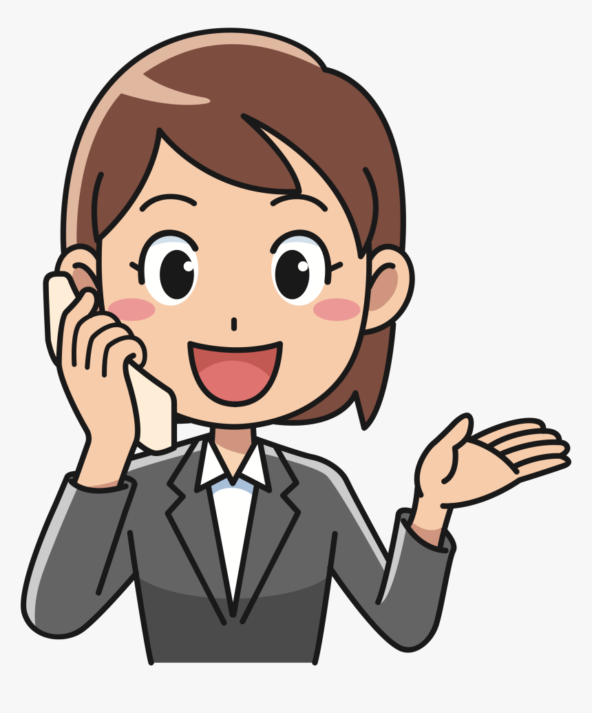 Office Man Clipart Png Download Person On Phone Clipart