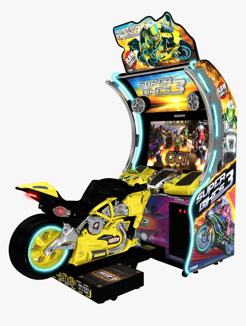 Sb3 Yellow - Raw Thrills Super Bikes 3, HD Png Download, Free Download