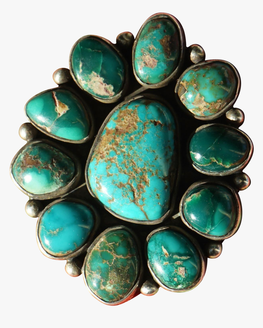 Antique Indian Jewelry Turquoise Vintage Pin Pendant - Jade, HD Png Download, Free Download