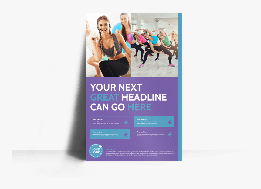 Aerobics Class Poster Template Preview - Advertisement For Aerobic Class Headline, HD Png Download, Free Download
