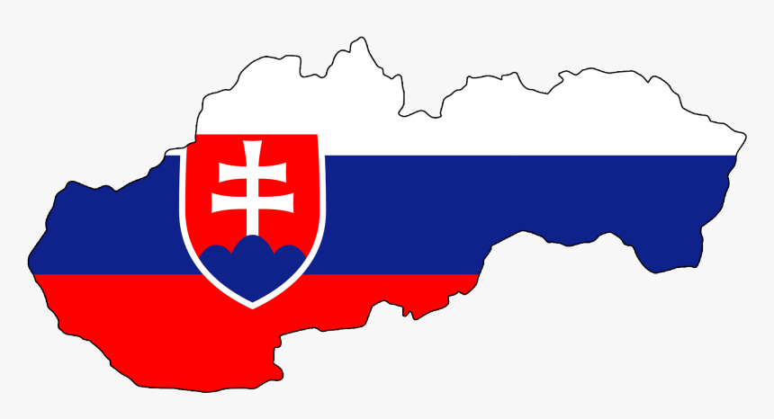 Slovakia Flag Map Vector, HD Png Download, Free Download