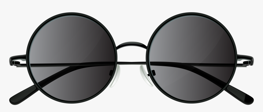 Sunglasses Clipart Round - Black Round Sunglasses Png, Transparent Png, Free Download