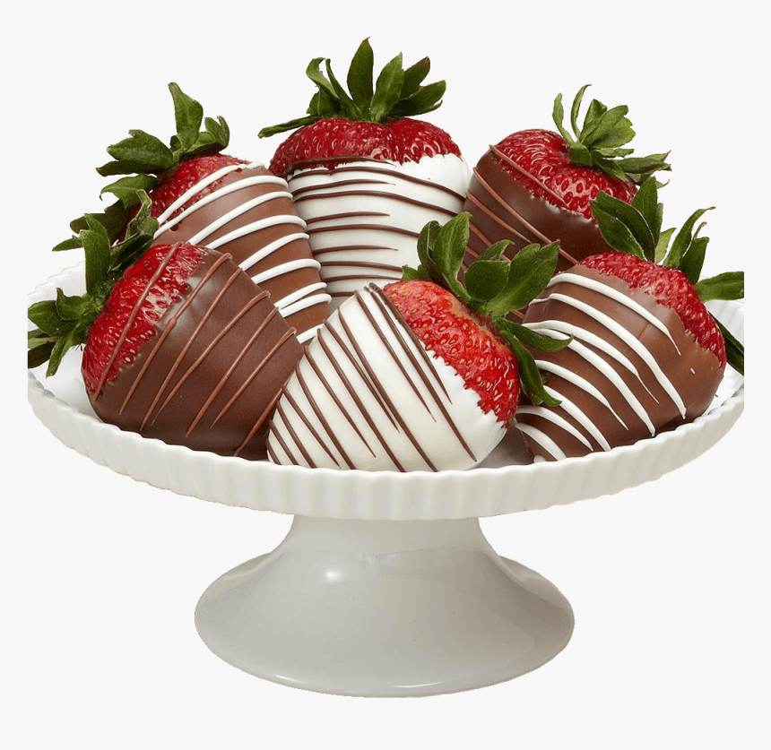 Gourmet Dipped Swizzled - Milk Chocolate Covered Strawberries With White Drizzle, HD Png Download, Free Download