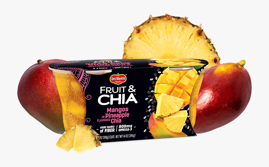 Fruit & Chia™ Mangos In Pineapple Flavored - Del Monte Fruit Cups With Chia, HD Png Download, Free Download