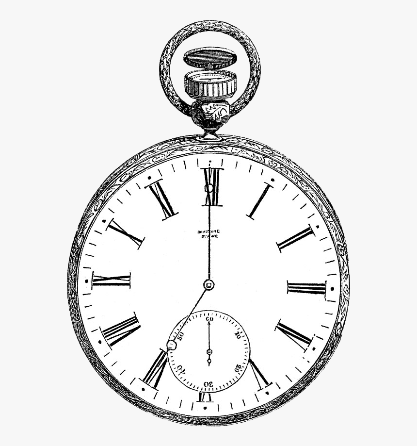 Transparent Vintage Stamp Png - Pocket Watch No Background, Png Download, Free Download