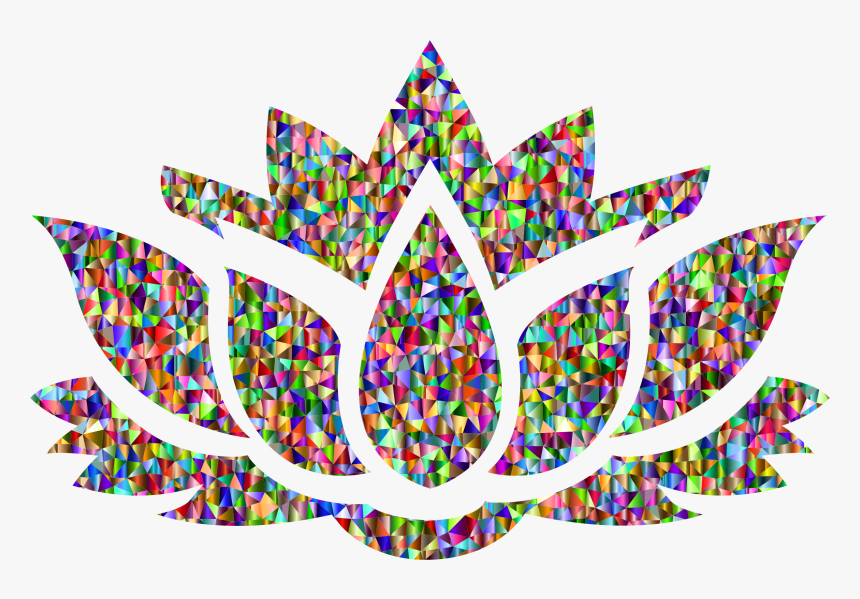 This Free Icons Png Design Of Low Poly Chromatic Lotus - Lotus Clipart, Transparent Png, Free Download