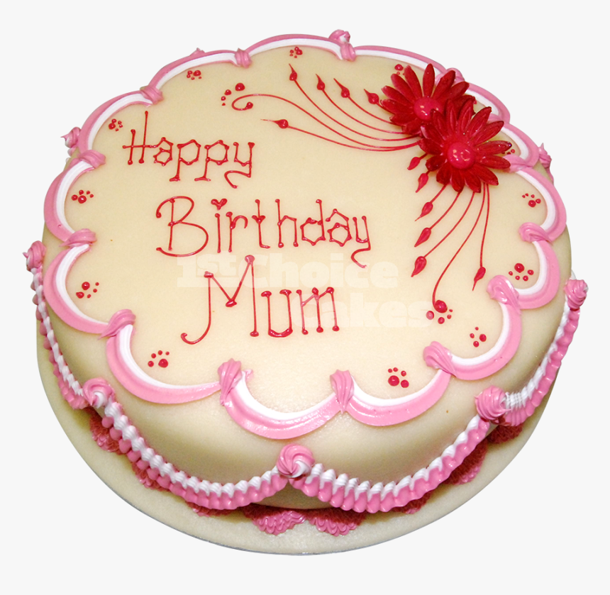 Happy Birthday Mom-cake Png - Happy Birthday Mum Cake, Transparent Png, Free Download