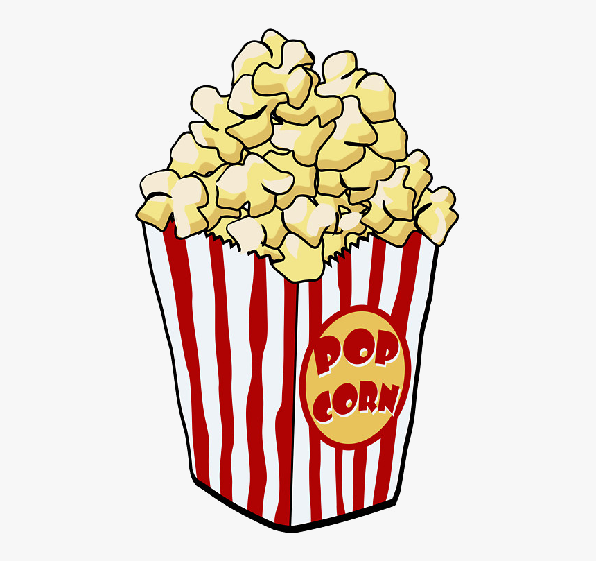 Popcorn Bag Clipart Transparent Png - Cartoon Popcorn, Png Download, Free Download