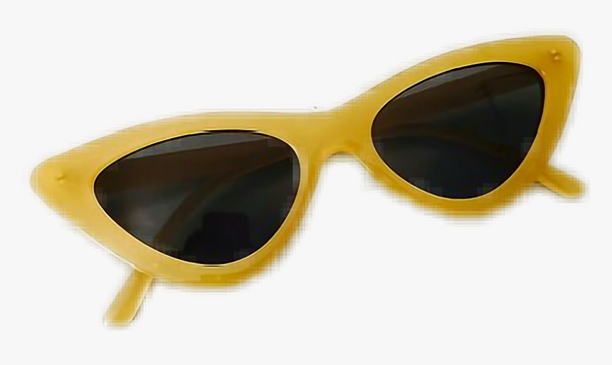 #glasses #bumblebee #yellow #bright #black #sunglasses - Yellow Sunglasses Aesthetic Png, Transparent Png, Free Download