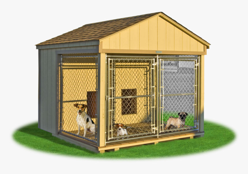 Medium Double Animal Kennel Outside - Kennel, HD Png Download, Free Download