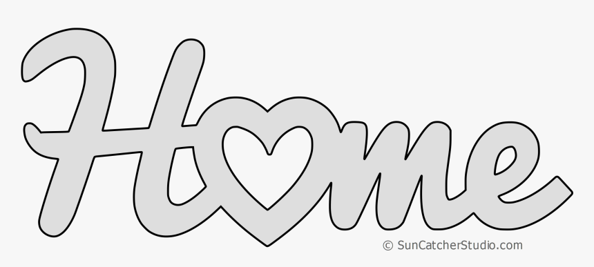 Home Word With Heart , Png Download - Word Home With Heart, Transparent Png, Free Download