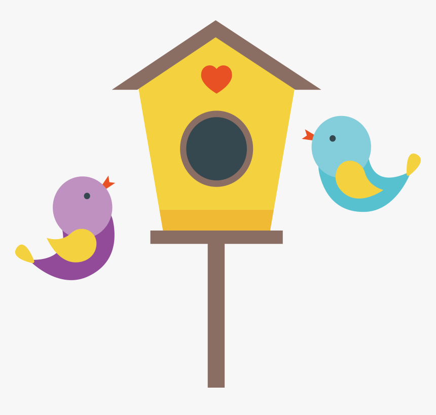 Cartoon Illustration Love Transprent - Cartoon Bird House Png, Transparent Png, Free Download