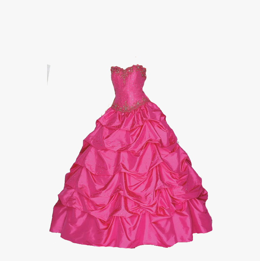 Dress Png - Dress Pink - Pink Ball Gown Barbie Dress, Transparent Png, Free Download