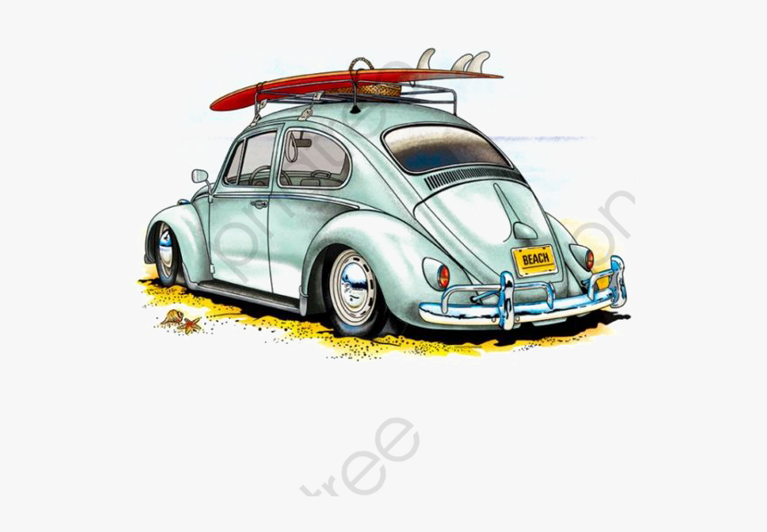 Vintage Cars Png Category - Cartoon Vw Beetle, Transparent Png, Free Download