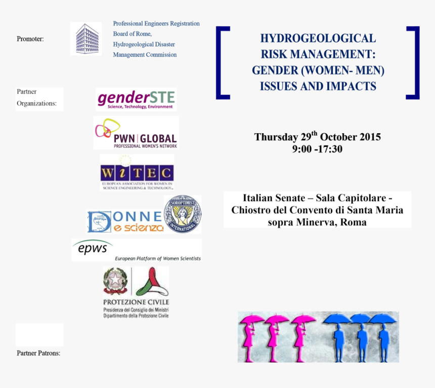 Conferencegender 2pagg Rev 2015 07 16 - Protezione Civile, HD Png Download, Free Download