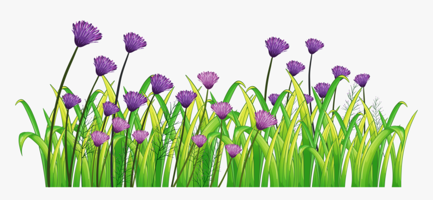 Flowers Clipart Landscape - Purple Sticker Flower Skirting, HD Png Download, Free Download