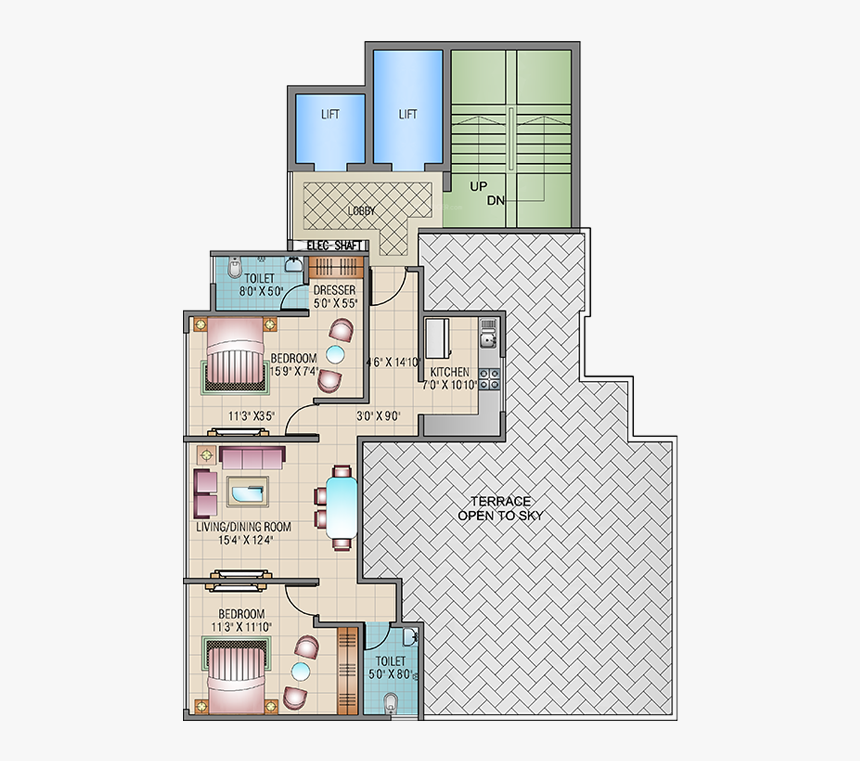 Images For Cluster Plan Of Damji Shamji Mahavir Orion - Floor Plan, HD Png Download, Free Download