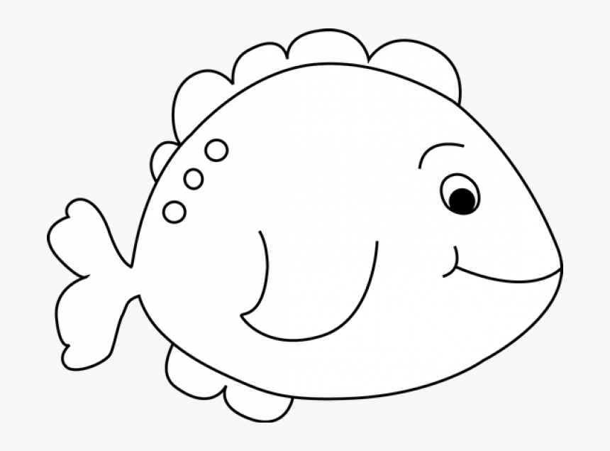 Fish Clipart Black And White Camping Clipart Fish- - Black And White Transparent Background Fish Clipart, HD Png Download, Free Download