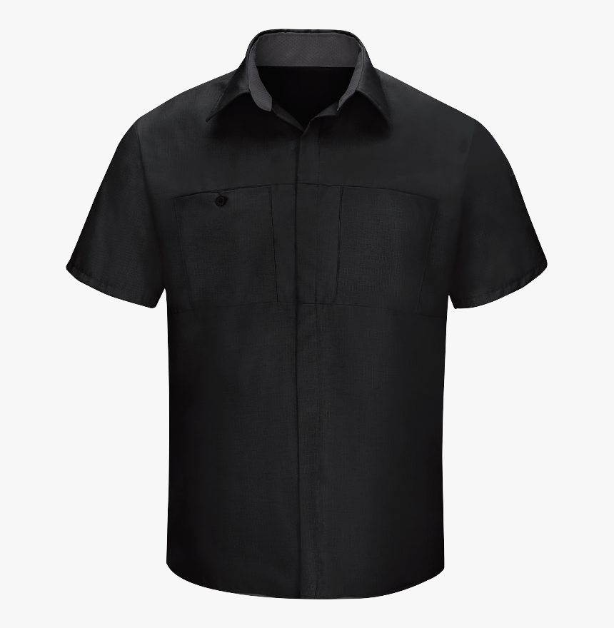 Men"s Short Sleeve Performance Plus Shop Shirt With - Black Shop Shirt, HD Png Download, Free Download