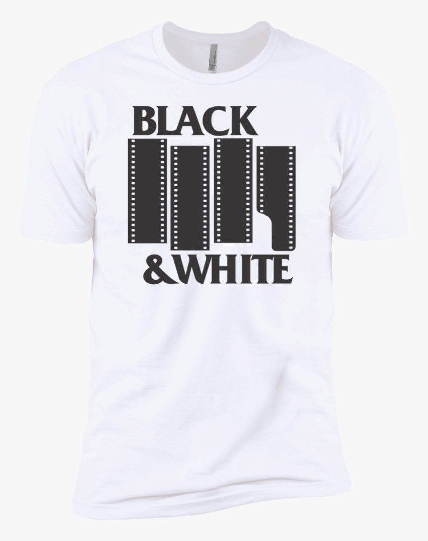 Black & White Film Premium Short Sleeve T-shirt - Black Flag, HD Png Download, Free Download