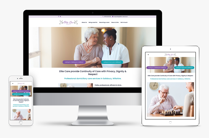 Website Design For Elite Care - Website, HD Png Download, Free Download