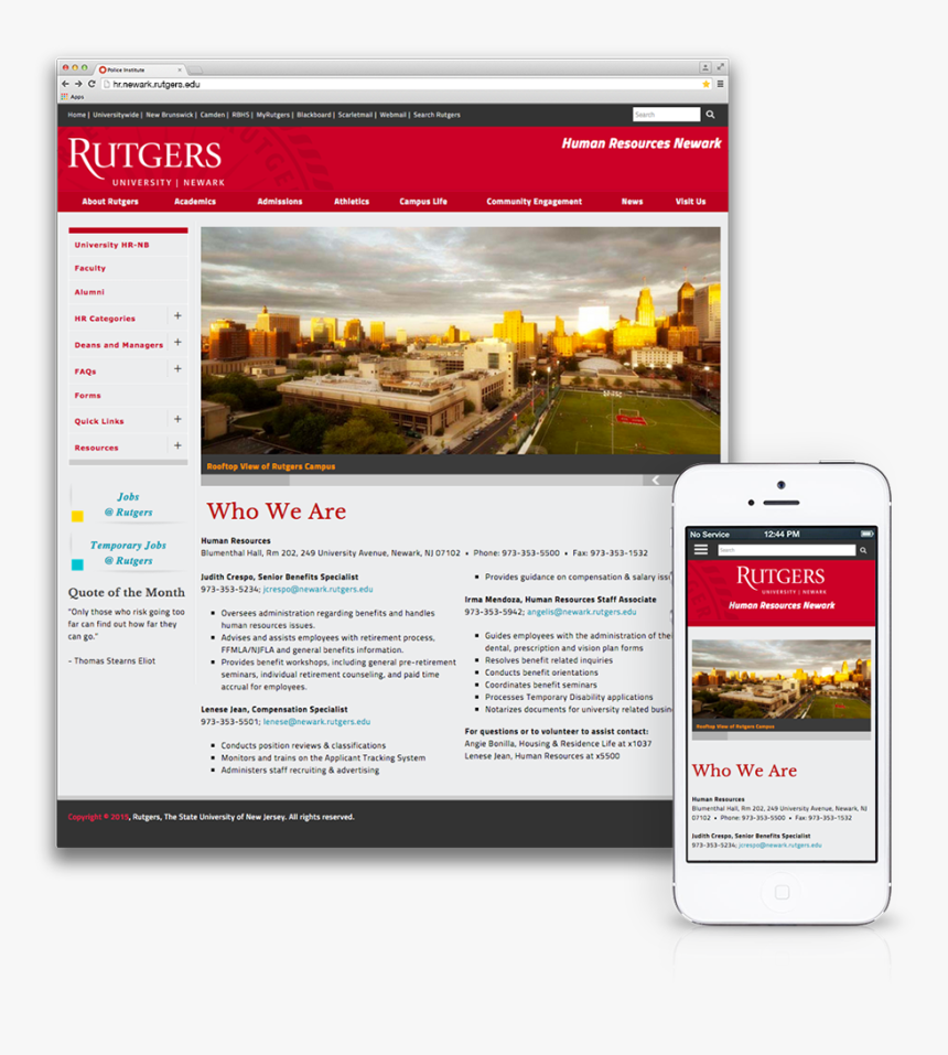 Rutgers Hr - Website - Website, HD Png Download, Free Download
