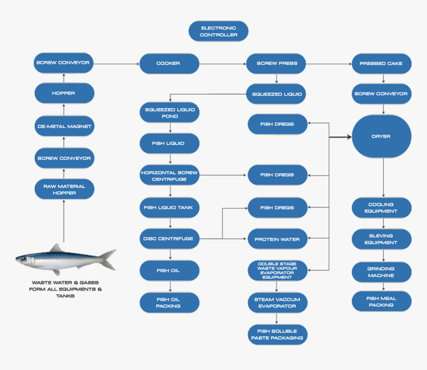 Fish Meal Production Process, HD Png Download, Free Download