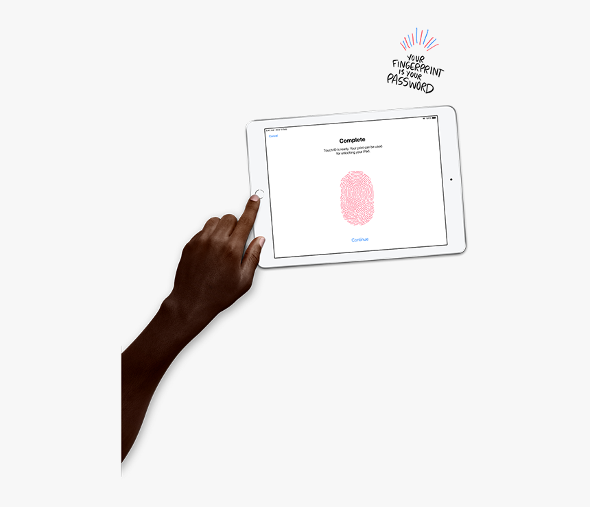 Unlock Securely With Touch Id - Hand, HD Png Download, Free Download