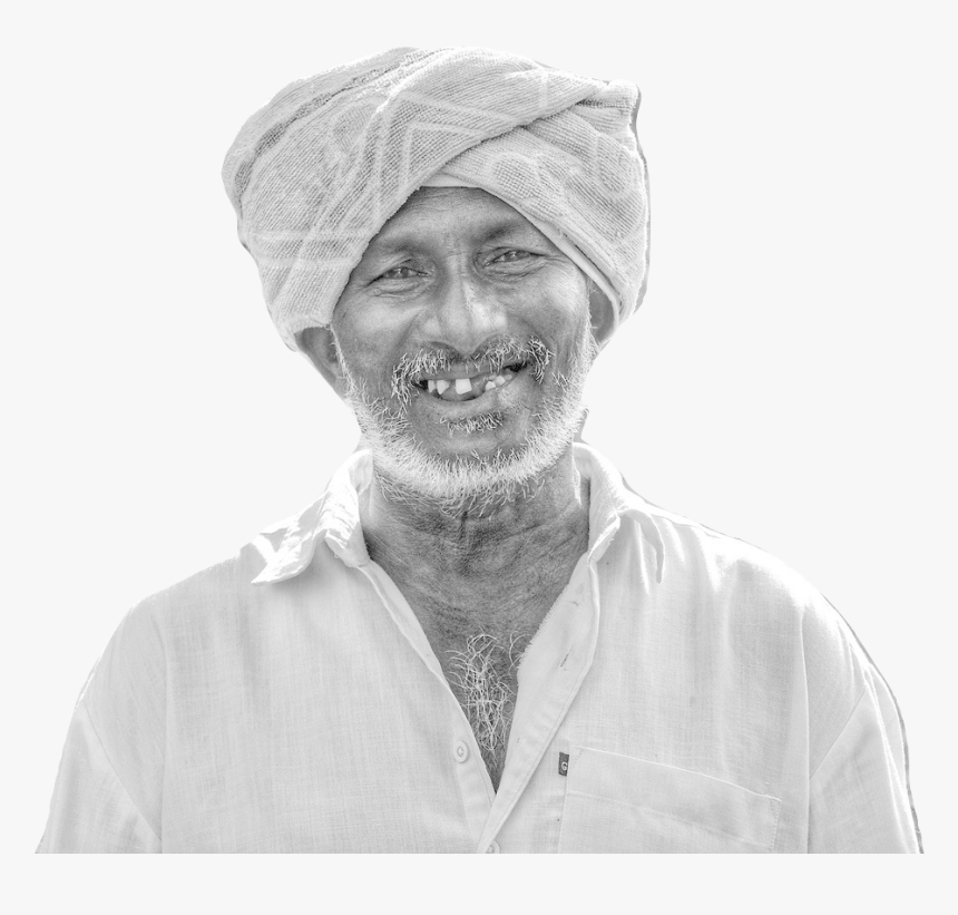 Indian Farmer Smiling Png, Transparent Png, Free Download