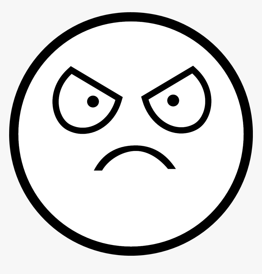 Sad Smiley Face Black And White , Png Download - Sticker, Transparent Png, Free Download