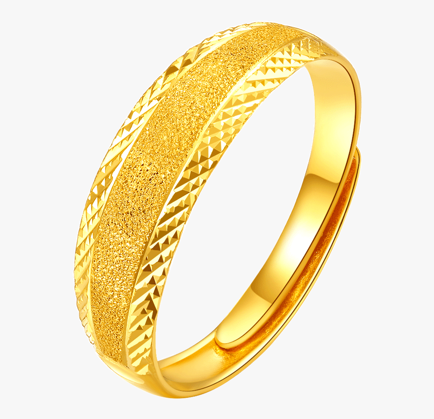 Cemni Millennium Jewelry Gold Ring Matte Gold Opening - Bangle, HD Png Download, Free Download