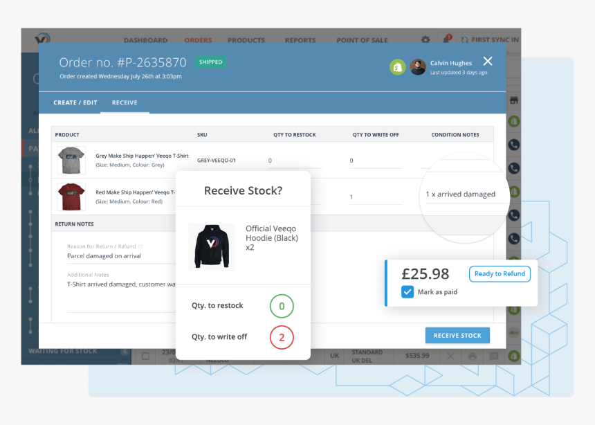 Shopify Returns Management - Veeqo Ltd, HD Png Download, Free Download