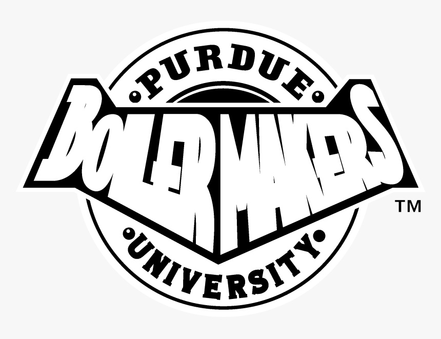 Purdue University Boilermakers Logo Black And White - Purdue Boilermakers, HD Png Download, Free Download