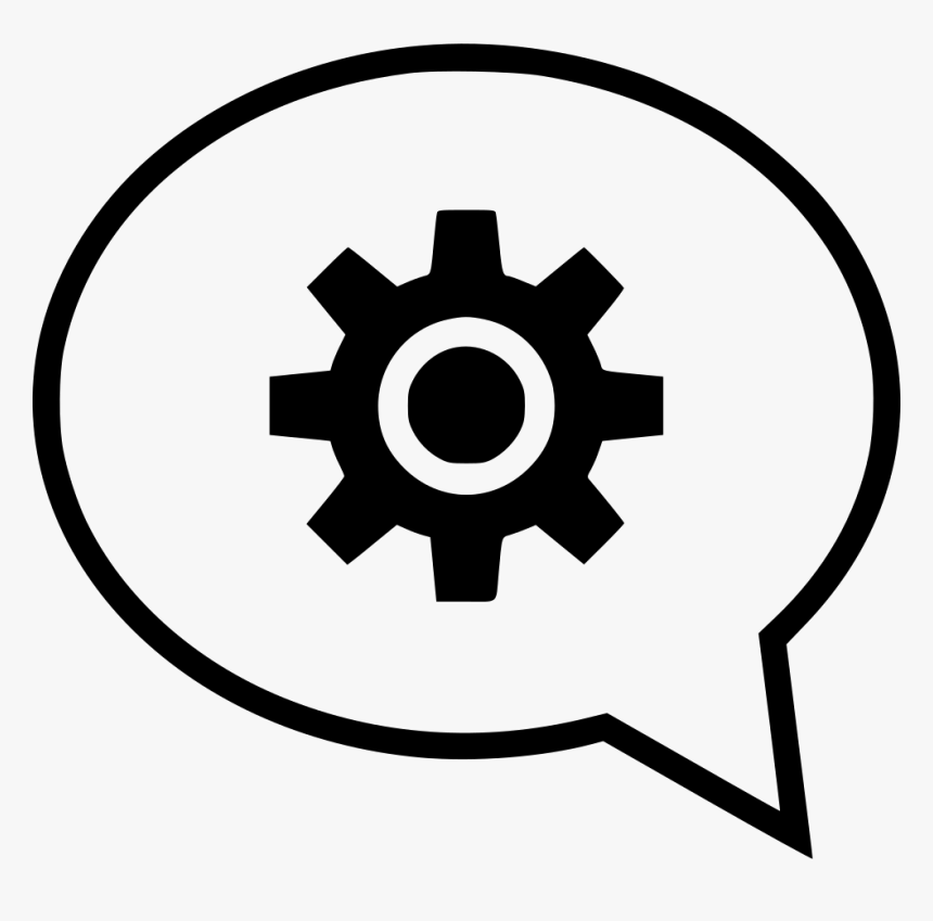 Gear Setup Chat Bubble Talk Conversation Options - Page Setup Icon Png, Transparent Png, Free Download