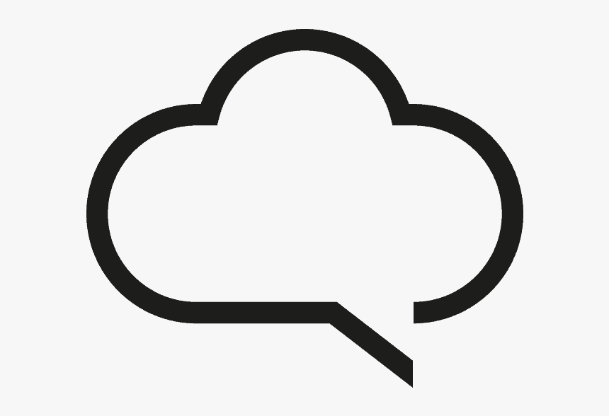 Cloud Talk Icon - Line Art, HD Png Download, Free Download