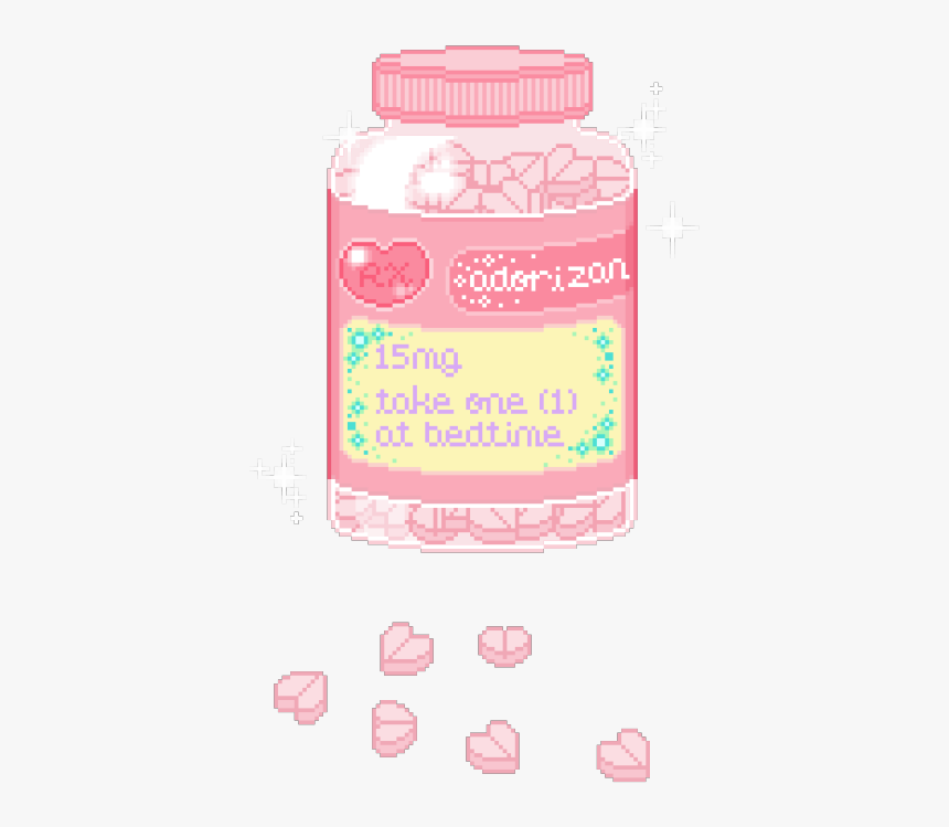 Girly Drugs - Pills Bottle Drawing Kawaii, HD Png Download, Free Download