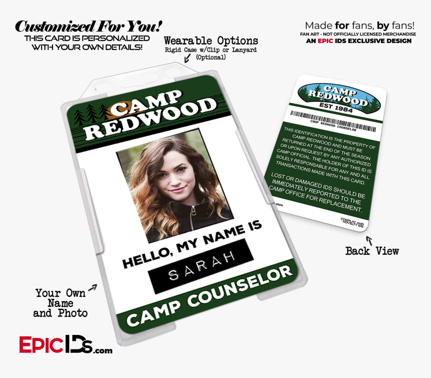 Camp Redwood "american Horror Story - Camp Crystal Lake Counselor Badge, HD Png Download, Free Download