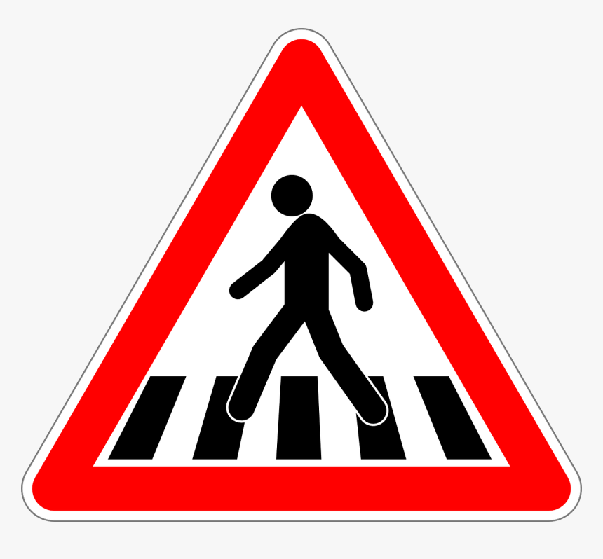 Pedestrian Crossing Sign Png, Transparent Png, Free Download