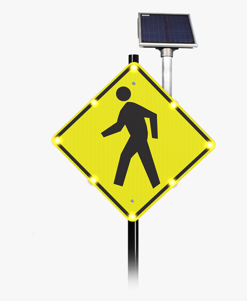 24/7 Blinkersign® Flashing Led Pedestrian Crosswalk - Flashing Pedestrian Crossing Signs, HD Png Download, Free Download