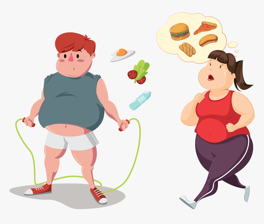 Fat Man Skipping Rope, HD Png Download, Free Download