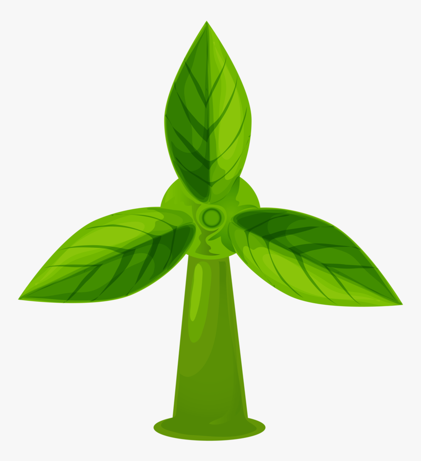 Green Wind Turbine - Green Wind Turbine Clipart, HD Png Download, Free Download