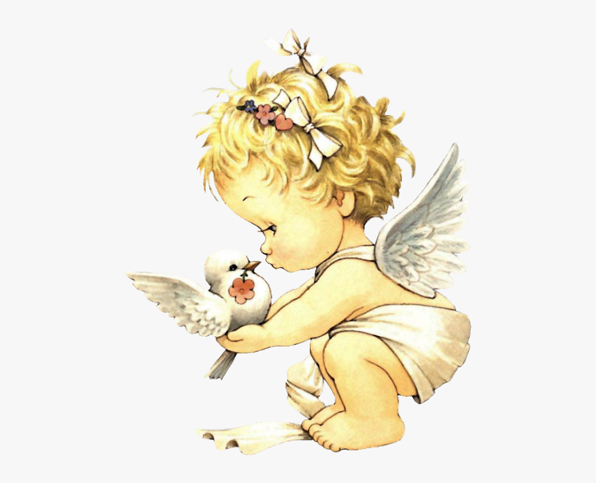 Imágenes En Png, Tubes Ángeles - Cartoon Baby Angel Drawing, Transparent Png, Free Download