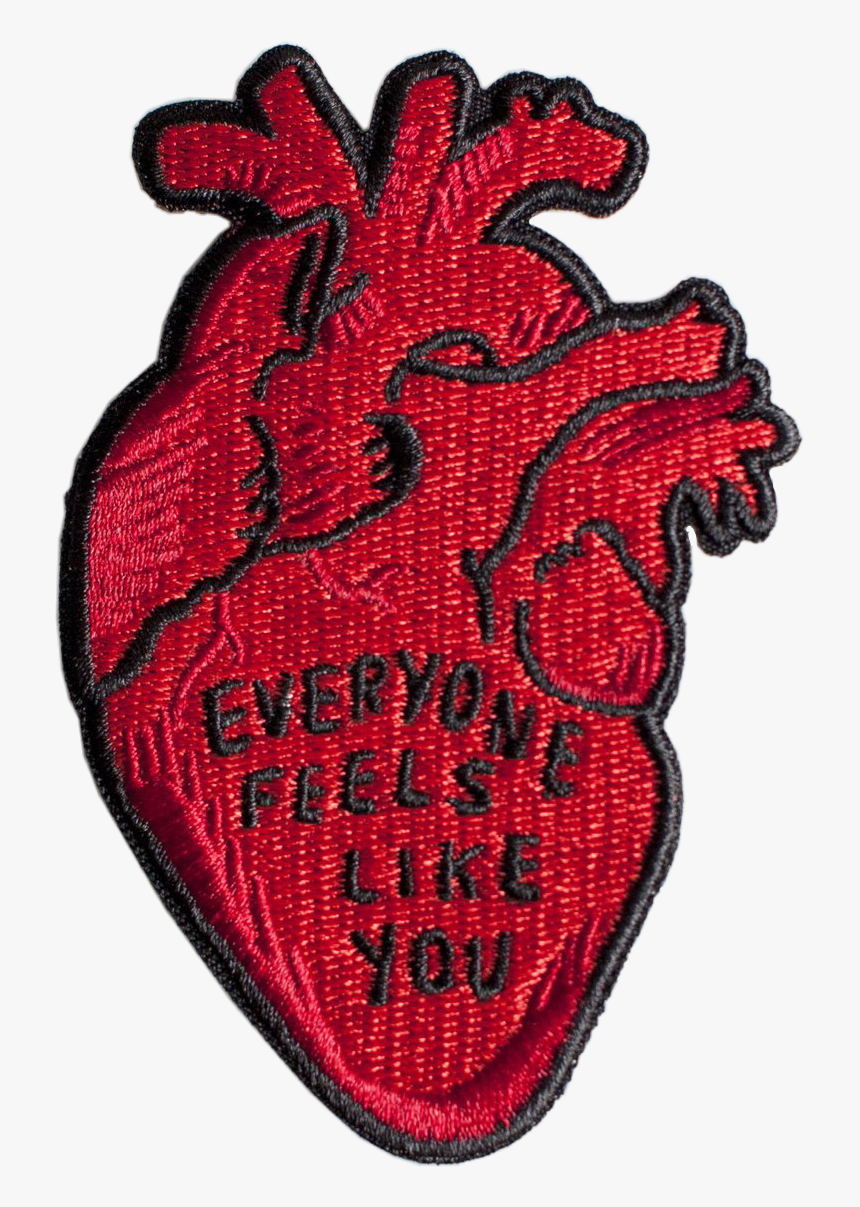 #patch #heart #patches #hearts #aesthetic #freetoedit - Embroidered Patch Png, Transparent Png, Free Download