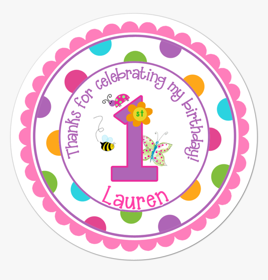 Garden Party Wide Polka Dot Border Personalized Sticker - Firefly Photography Logo, HD Png Download, Free Download