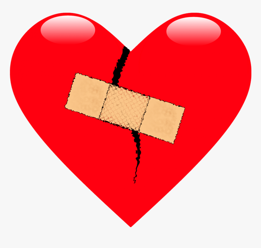 Corazón, Dolor Del Corazón, Roto, Parche, Clip Art - Broken Heart Patch Up, HD Png Download, Free Download