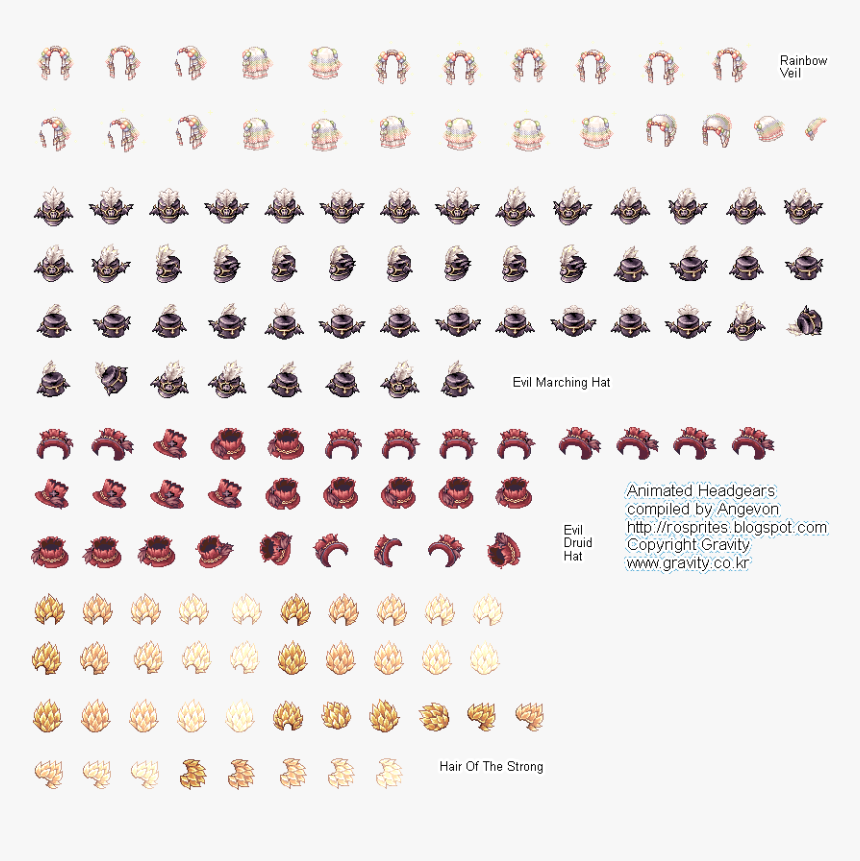 Ragnarok Hair Sprites, HD Png Download, Free Download