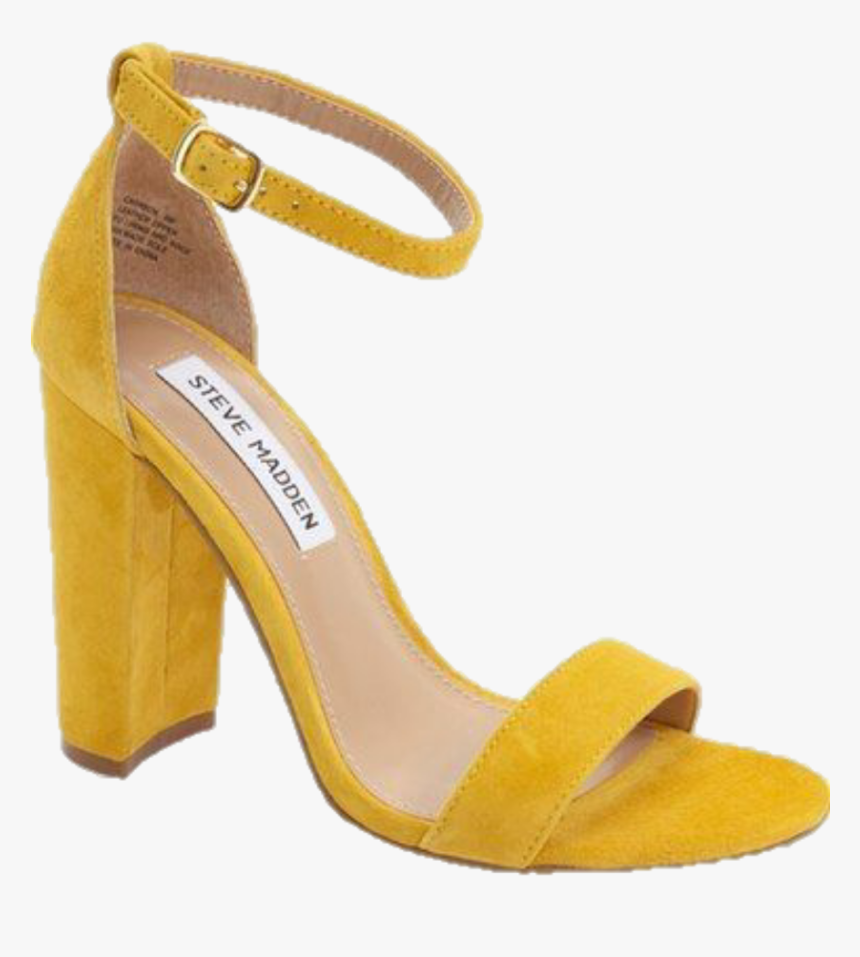 Yellow Amarillo Aesthetic Random Shoes Zapatos - Mustard Colour Heels, HD Png Download, Free Download
