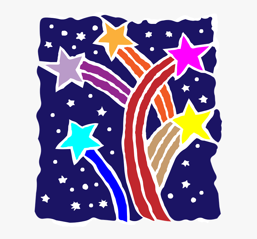 Stars, Colorful, Shooting, Burst, Celebration, Holiday - Stars Burst Png Colorful, Transparent Png, Free Download