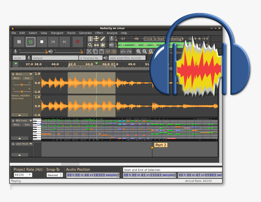 Audacity - Audacity Linux, HD Png Download, Free Download