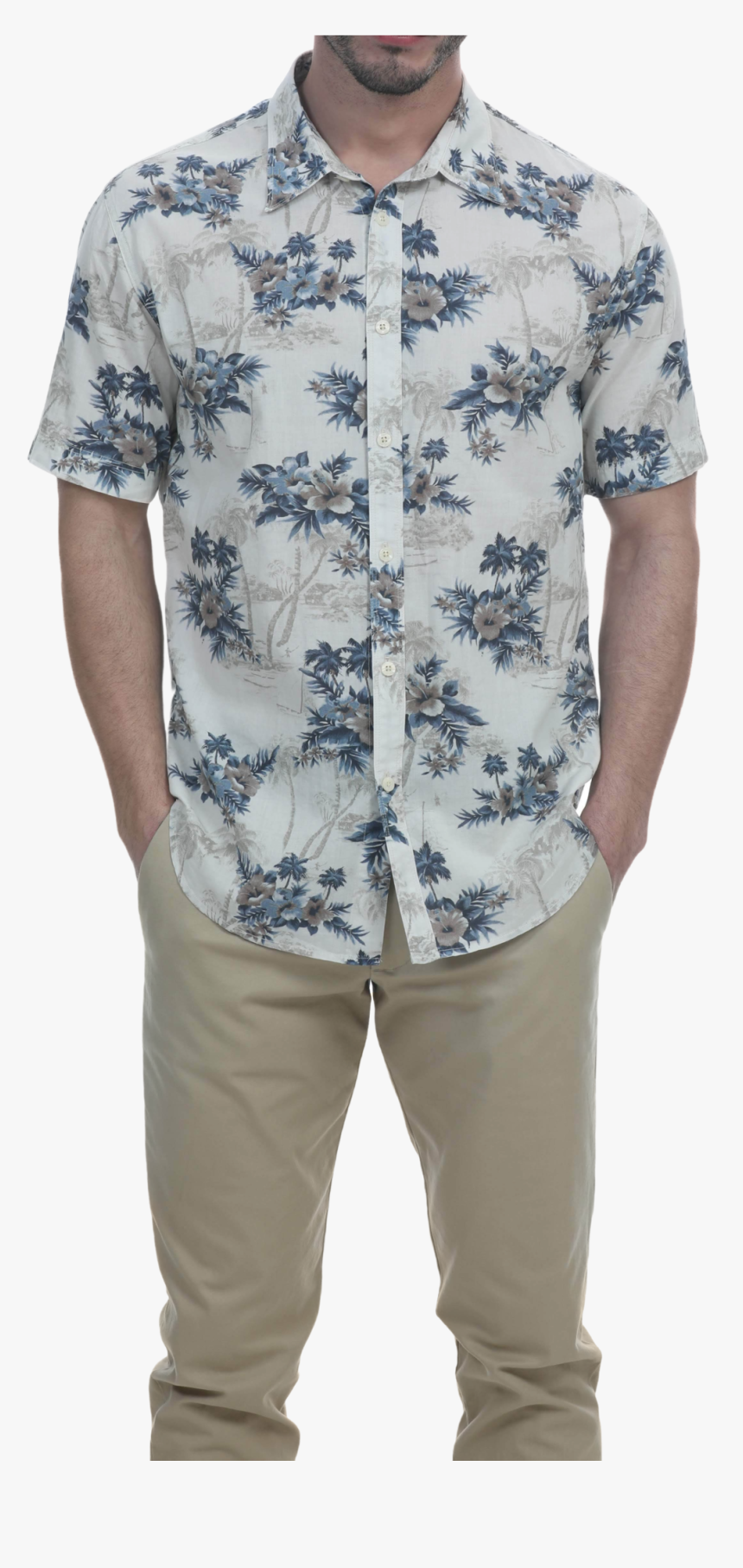 Coastaoro Kimah Floral Print Pattern Woven Ss Shirt - Plaid, HD Png Download, Free Download